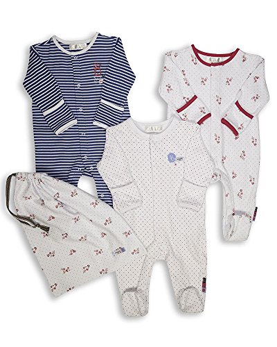 The Essential One - 3 Pack Baby Girl Floral Sleepsuits - ESS114