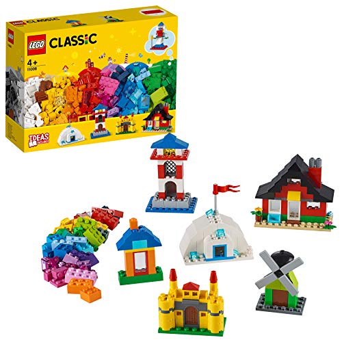 LEGO Classic - Ladrillos y Casas, Juguete de construcción con ladrillos de colores para desarrollar la creatividad, recomendado a partir de 4 años, Novedad 2020 (11008)