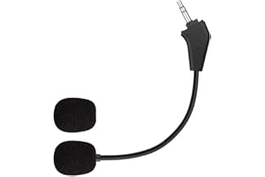 weishan HS60 Pro Mic Remplacement pour Corsair HS50, HS60, HS70 Casque de jeu avec microphone détachable sur PS5, PS4, PC, Xbox, réduction du bruit 3,5 mm Noir