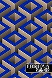  Flexible Daily Planner: Isometric Reflex Blue theme makes this undated calendar perfect for home, school or office. (Undated Flexible Planner)