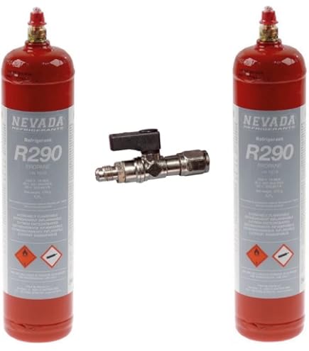 Kit Ricarica Gas R290 Fai Da Te – Bomboletta 370gr, Tubo 90cm, Valvola Foratrice, Bilancia, Turafalle