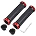 Price comparison product image CHICTRY 1 Pair Non-Slip Bike Handlebar Grips Rubber MTB Mountain Bike Bicycle Cycling Handle Grip with Single-side Aluminum Lock Red One Size