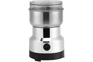 GREENSEN Macinacaffè Elettrico, Chicchi di Caffè in Acciaio Inossidabile Macinacereali Macinacaffè e Macinaspezie con Coltello in Acciaio Inossidabile Macina Erbe per Pesto Spezie Noci Zucchero