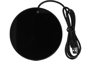 PILIPANE chauffe-bougie USB intelligent à température constante de 4,Chauffe-tasse à café,1 pouces à 55 ° C pour les voyages à domicile et au bureau(fond noir)