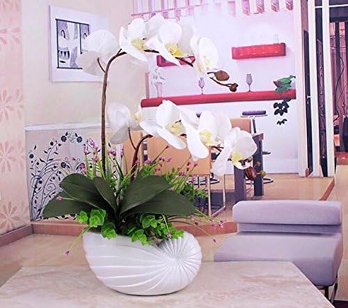 XPHOPOQ Real Touch Orchid Artificial Flowers And Plants Outdoor Wedding Decoration Gift White