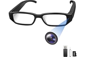 Nisanmoon Brille Sportkamera HD 1080P Brille Mini-Actionkamera, Kleine Actionkamera, Tragbare Brillen-Videokamera unterstützt das Aufnehmen von Fotos und Videos für Fahrrad- und Outdoor-Aktivitäten