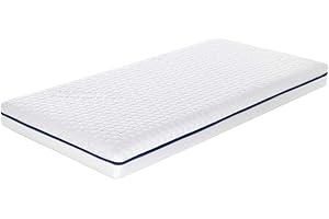 EcusKids Ecus Kids-Colchón Cuna Mimo con viscoelástica perfilada más Transpirable, Espuma con Memoria, 140x70x12