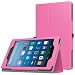 Produktbild MoKo Hülle für All-New Amazon Fire HD 8 Tablet (7th & 8th Generation – 2017 & 2018 Modell) - Kunstleder Ständer Schutzhülle Smart Cover mit Stift-Schleife, Magenta