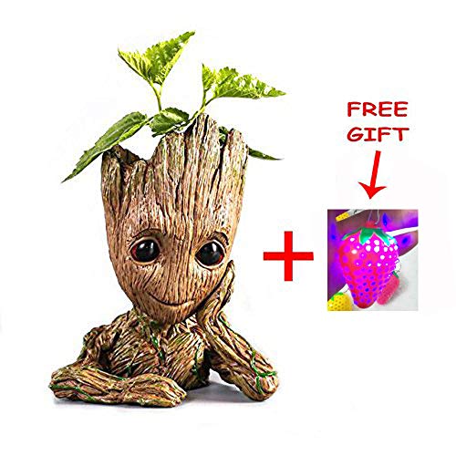 Asamoom Baby Groot Pot de Fleur - Figurine d'action Marvel de Guardians of The Galaxy pour Plantes et stylos - Parfait comme Cadeau - Je s'appelle BÉBÉ Groot