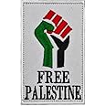 Free Palestine Patch Palestine National Flag Embroidery Patches Badge Square Shape Patch Embroidered Tactical Military Morale Patch with Hook and Loop