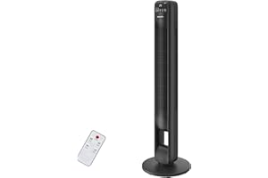 PALINTH Ventilatore a Torre 100cm, Ventilatori a Colonna con Telecomando, Ventilatore a Piantana con 3 Modalità, 3 Velocità, Timer 12 ore, Oscillante Silenzioso a 60°, per la Camera da Letto