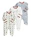 Mamas and Papas Baby-Boys 3 Pack All-in-One Boats Bodysuit, Multicolour, 6-9 Months