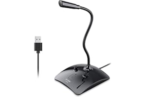 Ko-Star Recording Microphone, Computer PC Podcast Condenser Omnidirectional Mic with Mute Button & LED Indicator for Laptop, Mac, PS4 - Vocal, Podcasting, Skype, YouTube, Streaming