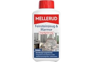 ‎MELLERUD MELLERUD Marmor & Feinsteinzeug Imprägnierung | 1 x 0,5 l | Effizientes Mittel zum Schutz vor Verschmutzungen von Natur- und Kunststeinen im Innen- und Außenbereich