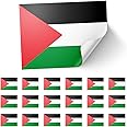 20 X Palestine Palestinian Flag Stickers - Rectangle Event Laptop Travel Party 8.5xm x 5.5cm