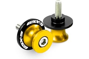 QNXBDKME Für GSXS 750 1000 GSX-S750 GSX-S 1000 GSX-S950 GSX-8S GSX-S1000GT 2025 Zubehör Mortorrad Ständeraufnahme Bobbins Montageständer Schwingen Spulen M8 Mounting Ständer Holder Schwingenadapter (Gold)