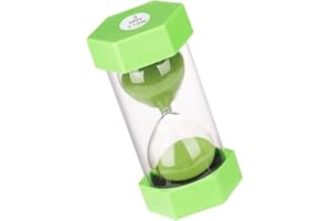 HOLLYLIFE Hourglass Timer 3 Minute Visual Kitchen Timer Green Hourglass Sand Clock 6.5 * 13 cm Student Study Hourglass Time Management Shower Brushing Teeth Home Office Decoration Present Giving