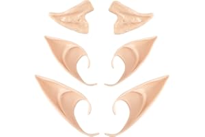 GWAWG Elfenohren 3 Paar für Anime Party Dress Up Fairy Vampire Hobbit, Halloween Weihnachten Cosplay Zubehör Kostüm