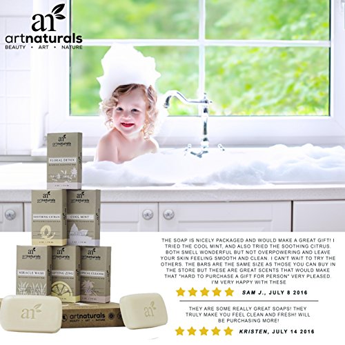 ArtNaturals Tropische Pflege Seifen Kollektion – 6er Pack Set – je 118 ml – mit Jojobaöl und Ätherischen Ölen – Aromatherapie - 6