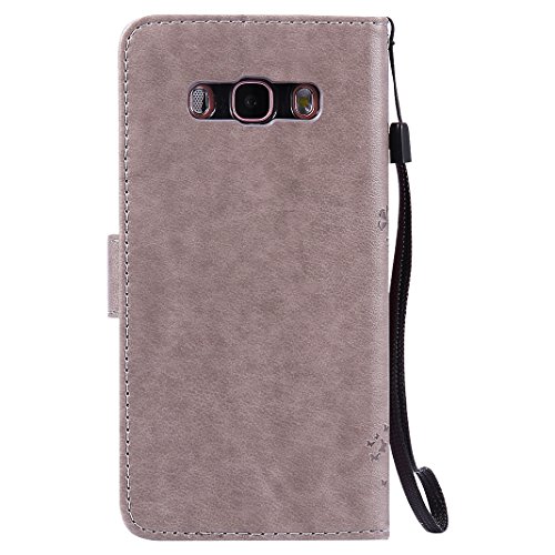 Leder Tasche für Samsung Galaxy J7 2016 SM-J710 / Samsung Galaxy J5 2016 SM-J510 Flip Case / Samsung Galaxy J3 2015/2016 SM-J310F SM-J320F Schutzhülle, Moon mood® PU Leder Tasche für Samsung Galaxy J7 2016 / Samsung Galaxy J5 2016 / Samsung Galaxy J3 2015/2016 Schutzhülle Leder Wallet Portemonnaie Kasten-Slot Baummuster Geprägt Abdeckung Stand Buchformat Unterstützung Magnetverschluss Kartenhalter Weichen TPU Innen Case - 3