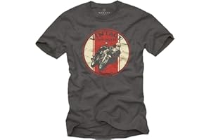 MAKAYA Maglietta Uomo Motociclista - Vintage Cafe Racer T-Shirt Moto Accessori