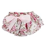 Tonsee® Baby Ruffle Bloomers Layers Diaper Cover Flower Shorts Skirts Summer (M, Pink)