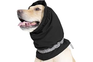 DONGKER Cuffie per Antirumore Cani, Paraorecchie per Cane Impermeabili con Strisce Riflettenti, Copri Orecchie per Cani Alleviare Ansia, Calmante, Mantiene Caldo e Protegge Freddo