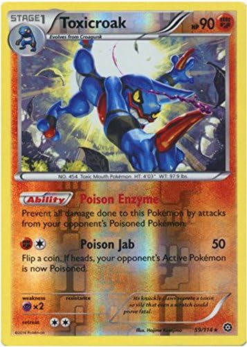 Pokemon - Toxicroak (59/114) - XY Steam Siege - Reverse Holo , New ,NM/M