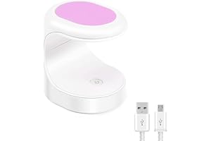 UV Nail Lamp, ANGNYA 9W Mini Nail Dryer Portable UV Lamps for Gel Nails USB Gel Lamp, 60S Quick Drying Nail Lamp for Gel Polish (Purple)