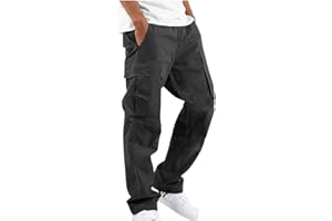 YOLIMOK Pantalones para Hombre Verano Moda Trabajo Pantalones Casual Pants Deporte Jogging Pantalon Suelto Fitness Chandal Hombre Al Aire Libre Pantalones de Trekking Multibolsillos Tallas Grandes