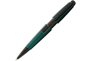 Cross Edge Stylo roller (épaisseur de trait M, couleur de l'encre : noir, rechargeable, avec coffret cadeau Premium), vert mat, 1 pièce (1 pièce)