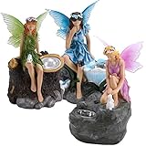 Fairy Statue Solar Spotlights (Triple Pack) ()
