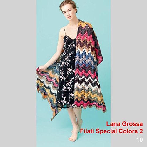 Lana Grossa Primavera Bändchengarn inkl. Anleitung f. Loop-Schal Fb. 104 - 4