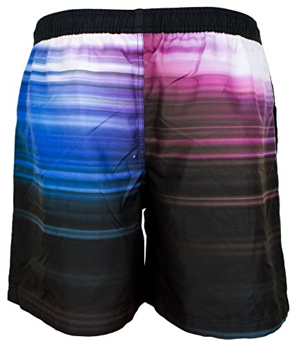 GUGGEN MOUNTAIN Herren Badeshorts Beachshorts Boardshorts Badehose gestreift *High Quality Print* - 5