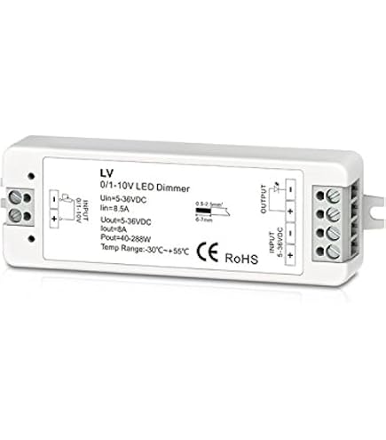 Lweiurhs 5 Stück DC 0/1-10V LED Dimmer Knopf Für Elektronische LED Treiber Dimmbar 0-10V Oder 1-10V
