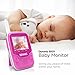 Duronic B101P Baby Monitor - Fully Rechargeable - 2.4 GHz 250m Wireless Colour Digital Video & Sound with Night Vision