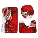 Badematten Set Clode® Home Weihnachten WC Fußpolster...