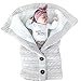Produktbild Baby Button-down Strickwolle Swaddle Decke Pucksack Kleinkind Schlummersäcke Kinderwagen Babydecken Schlafen Sack für 0-12 Monat Säugling Pyjamas Sicherheitsdecken (Grau)