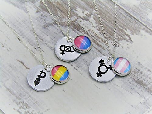Transgender, Pansexual, Bisexual, Necklace, Proud and Symbolic LGBT, Gay, Lesbian, Gay Pride, Pride Flag, LGBTQIA