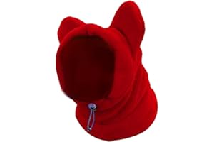 DMUZSOIH Polar Fleece Dog Hood - Warm Winter Hat, Dog Ear Muffs, Noise Protection, Washable, Windproof, Adjustable Quiet Ears Hoodie