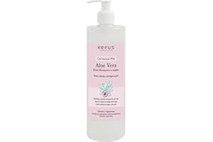 Kefus - Gel Aloe Vera y Aceites de Rosa Mosqueta y Argan, 500ml | Calmante, Regenerador e Hidrante Natural | Para después de la Depilación | Todos tipos de Piel