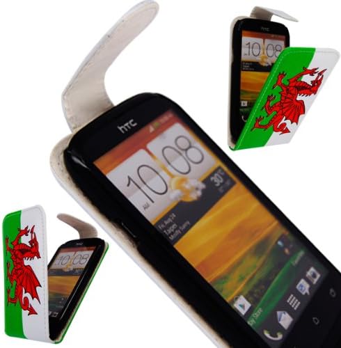 STYLEYOURMOBILE HTC DESIRE X VARIOUS PRINTED PU LEATHER MAGNETIC FLIP CASE SKIN COVER POUCH (Wales Flag)