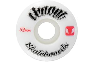 Venom Skateboards Wheels 99a Urethane for Street Skating Skateparks White Set of 4 Sizes 50 51 52 53 54 56 58 59 & 60mm