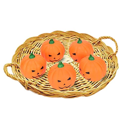 Pizies Squishy Toys,Jumbo Slow Rising Squishies,Stress Relief Super Soft Bread Halloween Pumpkin 7CM