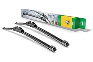 HELLA 9XW 358 164-221 Easy Set Upgrade Limpiaparabrisas - SetUP5348 - Escobilla con hoja plana - para vehic. dirección izquierda - 525/475mm - 21/19" - delante - Cant.: 2
