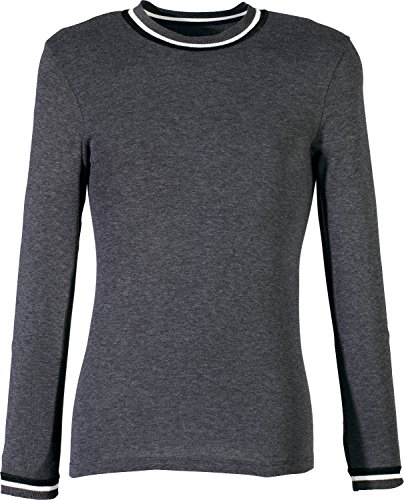 Preisvergleich Produktbild Unterhemd langarm 2er-Pack Feinripp anthrazit Größe 7