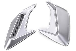 BOYFRIEND CARDIG Side Fender Vent Aufkleber, Air Flow Fender Motorhaube Lufteinlaesse Aufkleber Auto Hai Kiemen Fender Side Cover Auto Modifikation, Versilberung