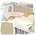 2 pcs BABY COT BED BUNDLE BEDDING SET DUVET+PILLOW COVERS matching cot bed 120 x 150 cm (47" x 59") (Cream 2)