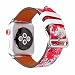 Produktbild Apple Watch Armband 38mm, Outter Smart Leder Armband Blumenmuster Echtleder Uhrenarmband mit Classic Schnalle Einstellbares Ersatzband für Apple iWatch Series 3 Series 2 Series 1 - Su Embroidery