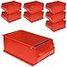 Produktbild 8x Sichtbox"PROFI" LB 2T mit Tragstab, LxBxH 500 x 300 x 200 mm, Inhalt 21 Liter, rot